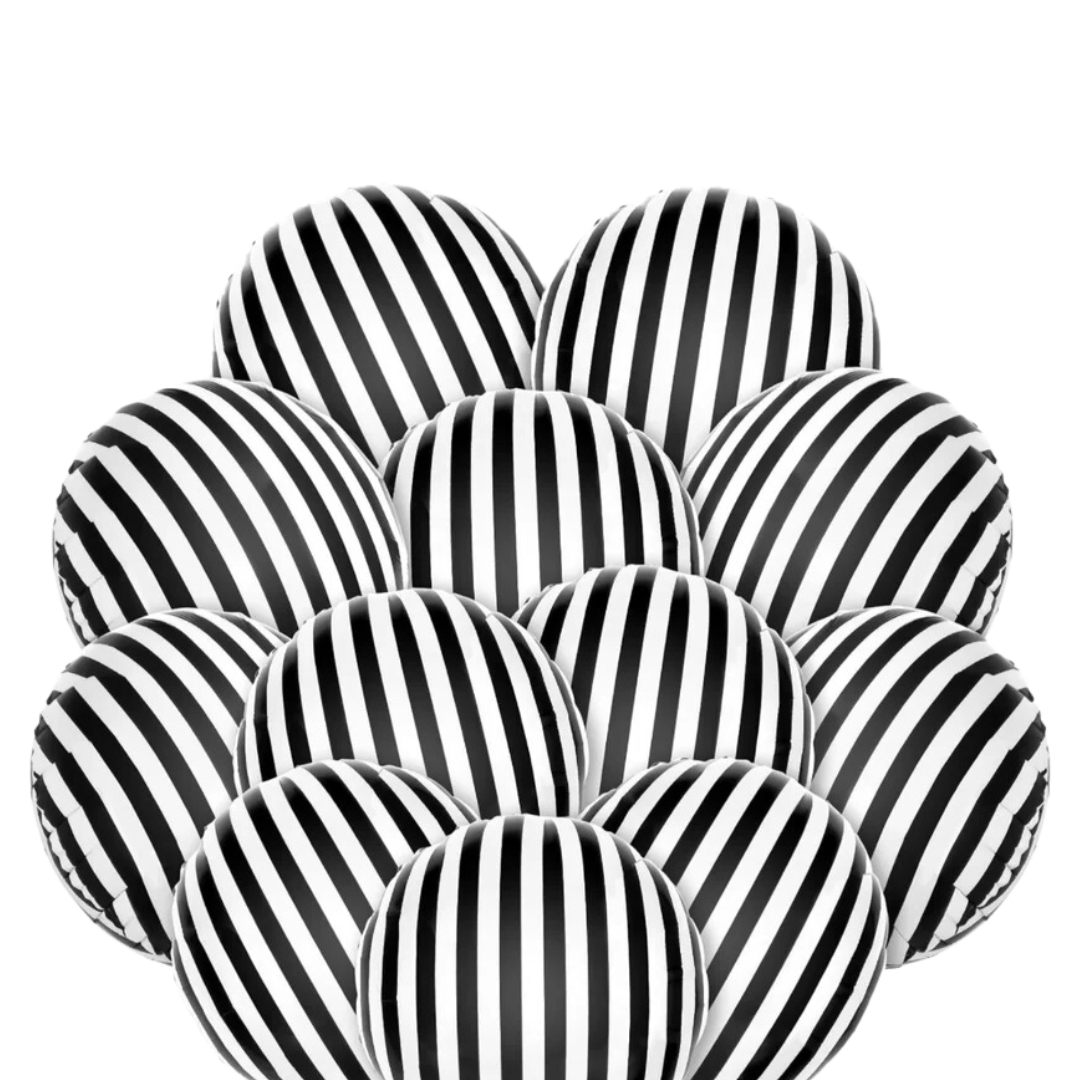 Black & White Stripe Balloon